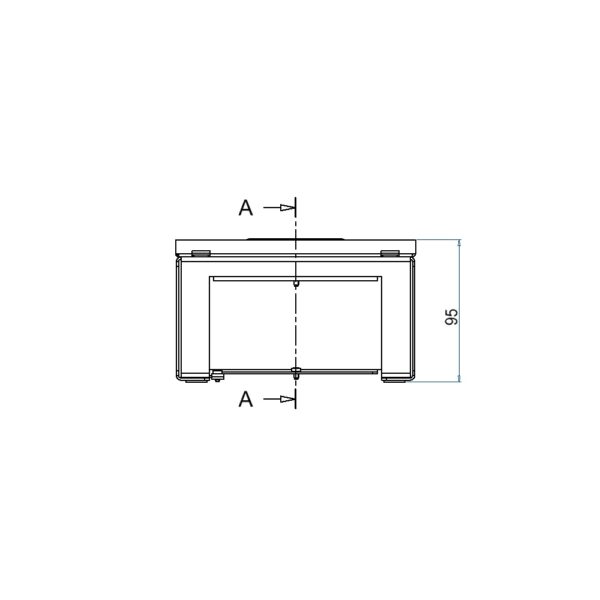 Produktbild UBD 162 052  -  Unterflur-Bodendose UBD 160 inkl. Deckel, flach (SVZ), ohne Kante, 5mm Vertiefung und 1 Bürstenauslass